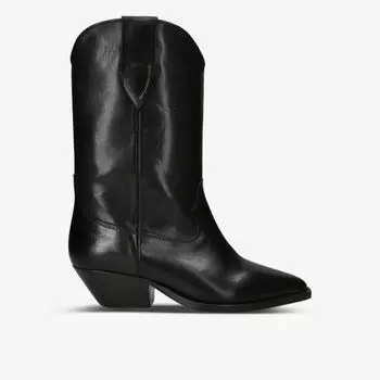 Кожаные ковбойские сапоги Duerto с острым носком на каблуке Isabel Marant, черный