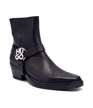 Кожаные ковбойские сапоги kody_bootie_lt Hugo, черный