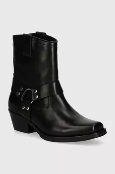 Кожаные ковбойские сапоги Quintana Steve Madden, черный