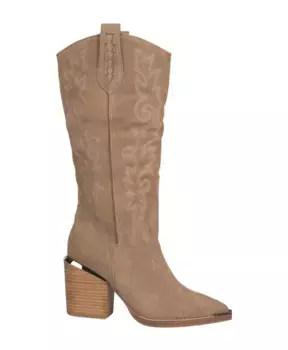 Кожаные ковбойские сапоги с вышивкой Alma En Pena, коричневый