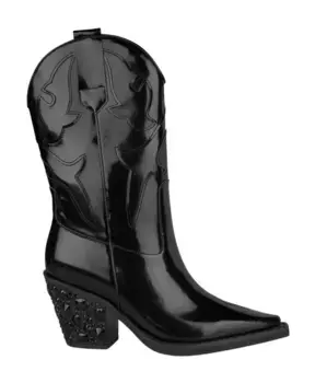 Кожаные ковбойские сапоги с заклепками Alma En Pena, черный