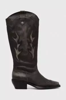 Кожаные ковбойские сапоги Wenda Steve Madden, серый