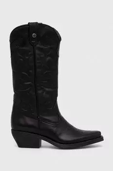 Кожаные ковбойские сапоги Wishley Steve Madden, черный