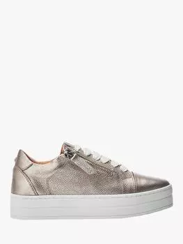 Кожаные кроссовки abbiy с массивной застежкой-молнией Moda in Pelle, золотой