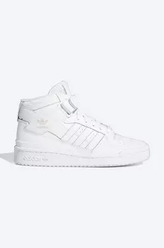 Кожаные кроссовки adidas Originals Forum Mid J, белый