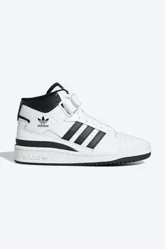 Кожаные кроссовки adidas Originals Forum Mid J, белый
