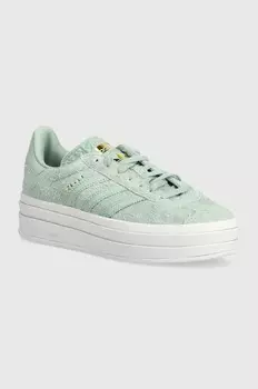 Кожаные кроссовки adidas Originals Gazelle Bold, бирюзовый