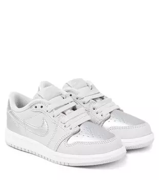 Кожаные кроссовки Air Jordan 1 Low OG Nike, серый