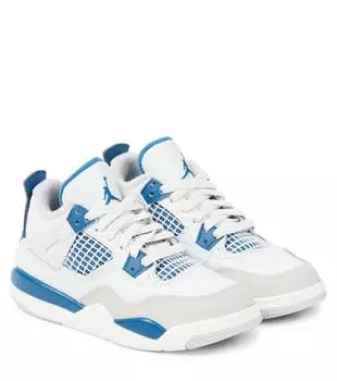 Кожаные кроссовки Air Jordan 4 Retro Nike, белый