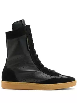 Кожаные кроссовки AllSaints, черный