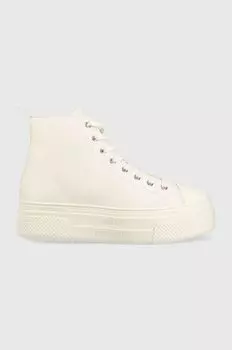 Кожаные кроссовки Armani Exchange, бежевый