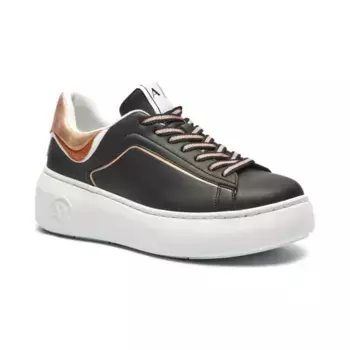 Кожаные кроссовки Armani Exchange, черный