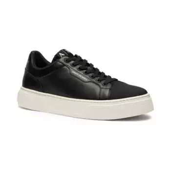 Кожаные кроссовки Armani Exchange, черный