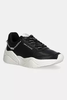 Кожаные кроссовки Armani Exchange, черный
