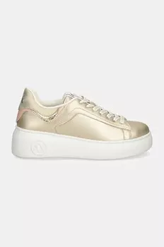 Кожаные кроссовки Armani Exchange, золотой