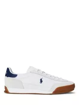 Кожаные кроссовки эстер Ralph Lauren, цвет White/Grey