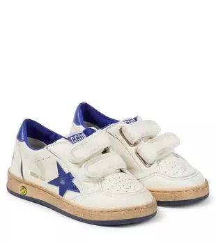 Кожаные кроссовки ball star Golden Goose, синий