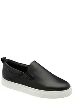 Кожаные кроссовки без шнуровки Ravel, черный