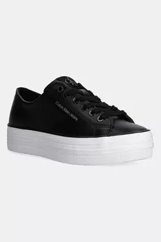 Кожаные кроссовки Bold Vulc Flatf Low Lth In Calvin Klein Jeans, черный