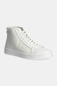 Кожаные кроссовки Calvin Klein HIGH TOP LACE UP, белый