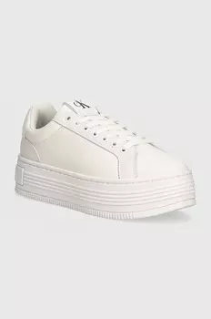 Кожаные кроссовки Calvin Klein Jeans BOLD PLATF LOW OH MG LTH, белый