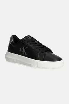 Кожаные кроссовки Calvin Klein Jeans CHUNKY CUPSOLE LACEUP LTH, черный
