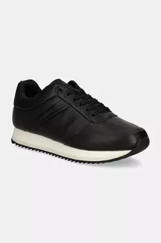 Кожаные кроссовки Calvin Klein RUNNER LACE UP LTH, черный