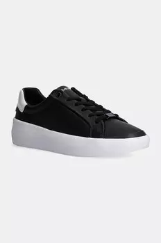 Кожаные кроссовки Calvin Klein VULC LACE UP LTH, черный