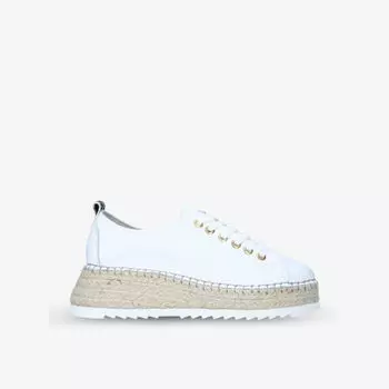 Кожаные кроссовки Chase-эспадрилья на плоской платформе Carvela Comfort, белый