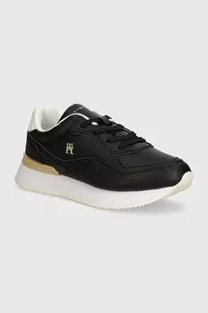 Кожаные кроссовки CHIC CHUNKY RUNNER Tommy Hilfiger, черный