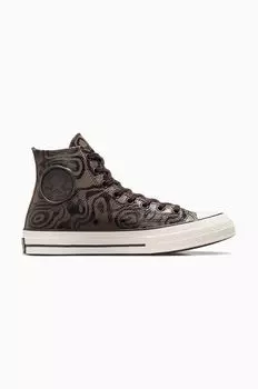 Кожаные кроссовки Chuck 70 Chocolate Swirl из коллаборации с Wonka Converse, коричневый