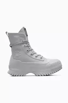 Кожаные кроссовки Chuck Taylor All Star Lugged 2.0 CC Converse, серый