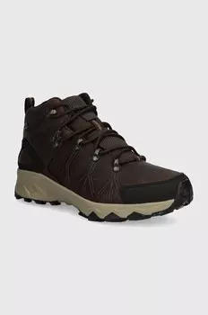 Кожаные кроссовки Columbia Peakfreak Mid Outdry, коричневый