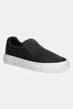 Кожаные кроссовки CUPSOLE SLIP ON - WOVEN LTH Calvin Klein, черный