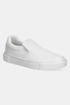 Кожаные кроссовки CUPSOLE SLIP ON - WOVEN LTH Calvin Klein, белый