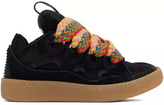 Кожаные кроссовки Curb Lanvin, черный