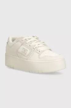 Кожаные кроссовки DC, бежевый