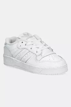 Кожаные кроссовки детские RIVALRY LOW Adidas Originals, белый