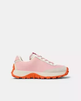 Кожаные кроссовки для девочек Drift Trail со шнуровкой на подошве Vibram Camper, розовый