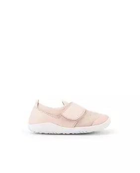Кожаные кроссовки для девочек на застежке-липучке Bobux, розовый