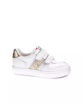 Кожаные кроссовки для девочек на застежке-липучке Pablosky, белый