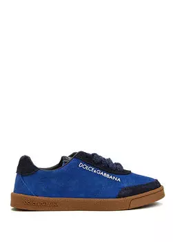 Кожаные кроссовки для мальчика Dolce&Gabbana, синий