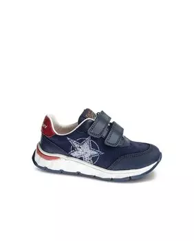 Кожаные кроссовки для мальчиков на застежке-липучке Pablosky, синий