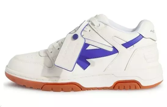 Кожаные кроссовки для офиса Off-White, белый/синий