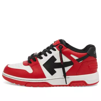 Кожаные кроссовки для отдыха вне офиса Off-White, красный