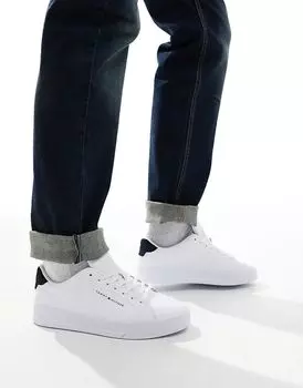 Кожаные кроссовки для суда белого цвета Tommy Hilfiger