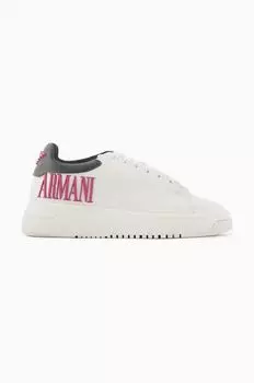 Кожаные кроссовки Emporio Armani, белый