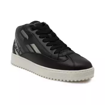 Кожаные кроссовки Emporio Armani, черный