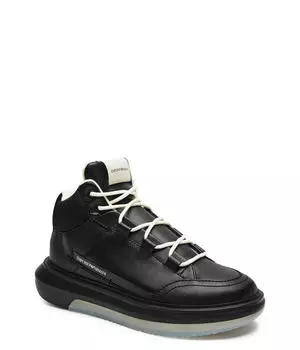 Кожаные кроссовки Emporio Armani, черный