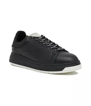 Кожаные кроссовки Emporio Armani, черный